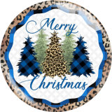 20MM Christmas Print glass snap button charms