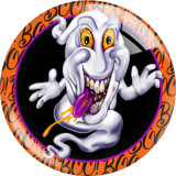 20MM Halloween Print glass snap button charms