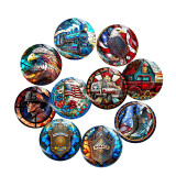 20MM American Flag Print glass snap button charms