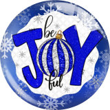 20MM  Holiday glass snap button charms