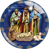 20MM  cross glass snap button charms