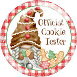 20MM Christmas Print glass snap button charms