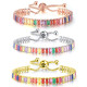 Colored zircon adjustable bracelet