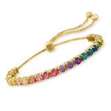 Colored zircon adjustable bracelet