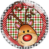 20MM Christmas Print glass snap button charms