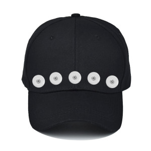 5 button cotton baseball cap horsetail cap fit 20MM Snaps button jewelry wholesale
