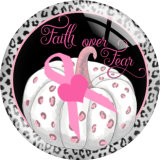 20MM faith glass snap button charms
