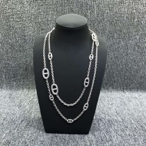 Pig Nose Necklace H Pattern Letter Long Pendant Necklace