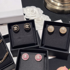 Disc Gold Plated Diamond Earrings