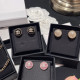 Disc Gold Plated Diamond Earrings