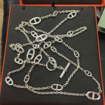 Pig Nose Necklace H Pattern Letter Long Pendant Necklace