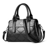 Large Capacity Simple Casual Handbag Soft Leather Diagonal Straddle Bag fit 20MM Snaps button jewelry wholesale
