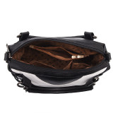 Handheld large bag, soft leather color contrast, large capacity single shoulder diagonal cross bag fit 20MM Snaps button jewelry wholesale