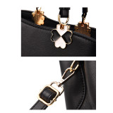 Handbag Fashion Embroidered Soft Leather One Shoulder Diagonal Straddle Bag fit 20MM Snaps button jewelry wholesale