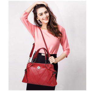 Handheld large bag, soft leather color contrast, large capacity single shoulder diagonal cross bag fit 20MM Snaps button jewelry wholesale