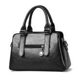 Large Capacity Simple Casual Handbag Soft Leather Diagonal Straddle Bag fit 20MM Snaps button jewelry wholesale