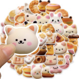 50 Cartoon Cookie Graffiti Stickers Personalized Decoration Guitar Notebook Luggage DIY Waterproof Stickers