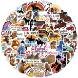50 Cartoon Riding Stickers Personalized Decoration Luggage, Notebook, Guitar Waterproof Stickers