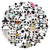 50 Cartoon Panda Graffiti Stickers Personalized Decoration Motorcycle Luggage Waterproof Stickers