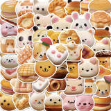 50 Cartoon Cookie Graffiti Stickers Personalized Decoration Guitar Notebook Luggage DIY Waterproof Stickers