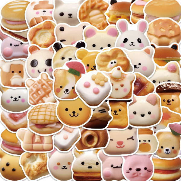 50 Cartoon Cookie Graffiti Stickers Personalized Decoration Guitar Notebook Luggage DIY Waterproof Stickers