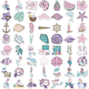 56 PoIns Girl Style Mermaid Graffiti Stickers Luggage Guitar Notebook DIY Waterproof Stickers