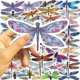 53 cartoon dragonfly graffiti stickers for personalized decoration guitar laptop luggage DIY waterproof stickers