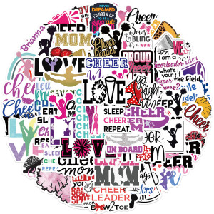 50 Cartoon Cheerleading Cheer Stickers Personalized Decoration Luggage Case Notebook Waterproof Stickers