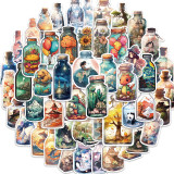 50 pieces of graffiti stickers for decorating guitar luggage in the bottle world DIY creative waterproof stickers