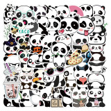 50 Cartoon Panda Graffiti Stickers Personalized Decoration Motorcycle Luggage Waterproof Stickers