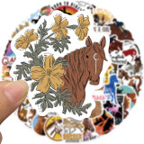 50 Cartoon Riding Stickers Personalized Decoration Luggage, Notebook, Guitar Waterproof Stickers