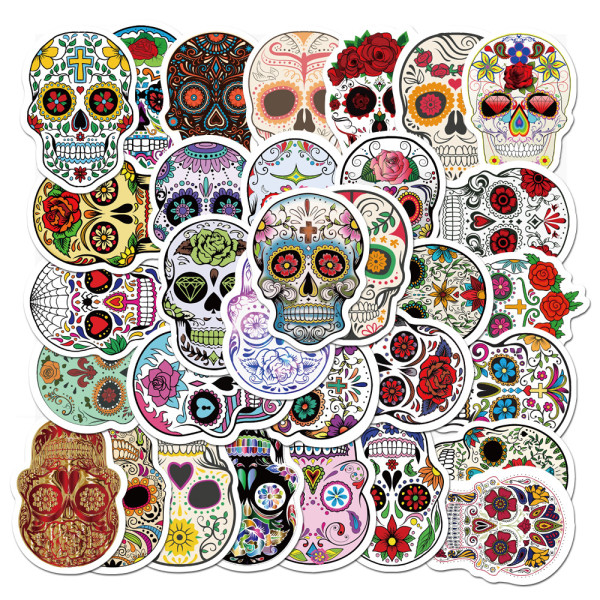 50 horror skull series graffiti stickers luggage laptop waterproof stickers