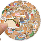 50 cartoon pufferfish graffiti stickers for decorating computer water cups, luggage cases, pens, guitar notebooks, DIY waterproof stickers