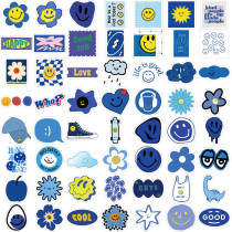 59 Blue Smile Graffiti Stickers Decorative Guitar Luggage DIY Creative Waterproof Stickers