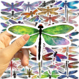 53 cartoon dragonfly graffiti stickers for personalized decoration guitar laptop luggage DIY waterproof stickers