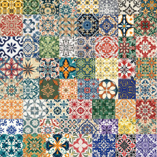 62 Vintage Tile Graffiti Stickers Personalized Decoration Guitar Notebook Luggage DIY Waterproof Stickers