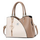 Fashionable color matching handbag with large capacity soft leather one shoulder crossbody bag fit 20MM Snaps button jewelry wholesale