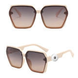 Polygonal large frame sunglasses fit 20MM Snaps button jewelry wholesale