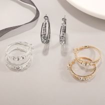 Water Diamond Big Circle Earrings