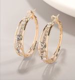 Water Diamond Big Circle Earrings