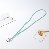 Diamond Set Long Ring Hook Necklace