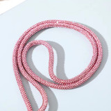 Diamond Set Long Ring Hook Necklace