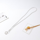 Diamond Set Long Ring Hook Necklace