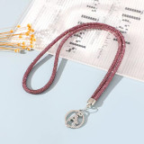Diamond Set Long Ring Hook Necklace