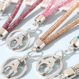 Diamond Set Long Ring Hook Necklace