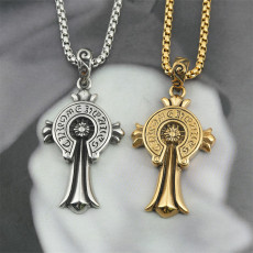 Stainless steel cross pendant necklace
