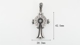 Stainless steel cross pendant necklace