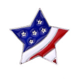 20MM Flag of the United States Pentagram love rhinestone  design  Metal snap buttons