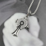 Stainless steel cross pendant necklace