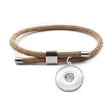 Adjustable Colorful Milan Thread Stainless Steel Bracelet fit  20MM Snaps button  wholesale